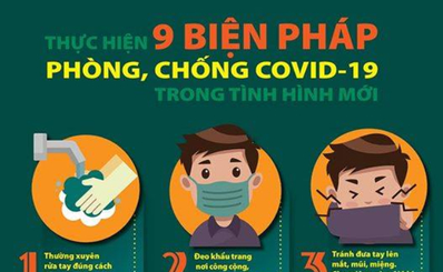 Thực hiện 9 biện pháp phòng, chống COVID-19 trong tình hình mới