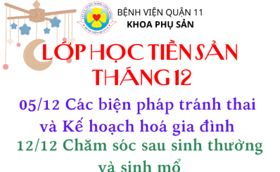 Lớp học tiền sản tháng 12 năm 2024