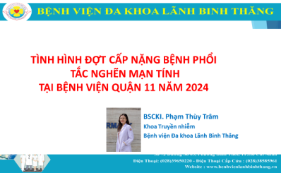 Tình hình đợt cấp nặng bệnh phổi tắc nghẽn mạn tính tại bệnh viện Quận 11 năm 2024