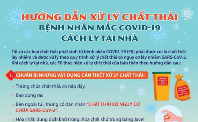 Hướng dẫn xử lý chất thải bệnh nhân mắc COVID-19 cách ly tại nhà