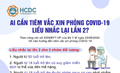 (HCDC) - Ai cần tiêm Vắc xin phòng COVID-19 liều nhắc lại lần 2