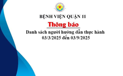 Danh sách người hướng dẫn thực hành để cấp GPHN khám chữa bệnh là điều dưỡng khóa I 2025 (03/3/2025 đến 03/9/2025)