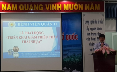 Bệnh viện Quận 11 thực hiện cam kết Giảm thiểu chất thải nhựa