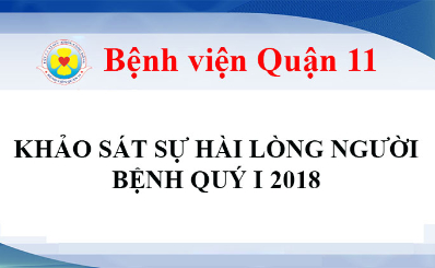 Khảo sát sự hài lòng người bệnh quý I năm 2018