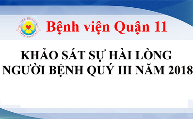 Báo cáo sự hài lòng người Bệnh quý III năm 2018