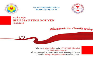 Ngày hội hiến máu tình nguyện tại Bệnh viện Quận 11