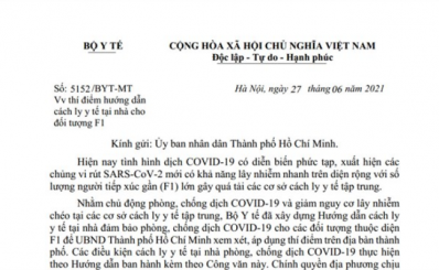 Hướng dẫn điều kiện cách ly y tế tại nhà phòng, chống dịch COVID-19