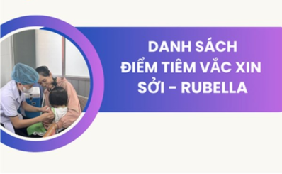 Danh sách điểm tiêm vắc xin Sởi - Rubella ngày 05/9/2024