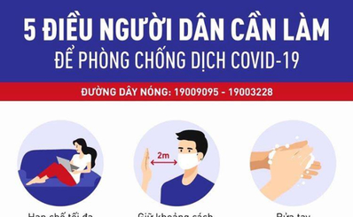 5 điều người dân cần làm để phòng chống dịch COVID-19