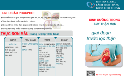 Dinh dưỡng trong suy thận mạn