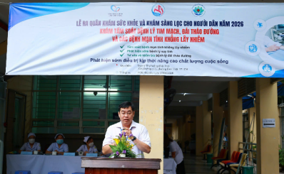 TỔ CHỨC KHÁM SỨC KHỎE, TẦM SOÁT BỆNH LÝ TIM MẠCH, ĐÁI THÁO ĐƯỜNG VÀ CÁC BỆNH MẠN TÍNH KHÔNG LÂY NHIỄM CHO NGƯỜI DÂN