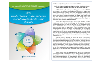 Sở Y tế TP.HCM: Khuyến cáo nâng cao hiệu quả hoạt động truyền thông - giáo dục sức khoẻ và củng cố công tác phát ngôn tại các cơ sở y tế trên địa bàn Thành phố