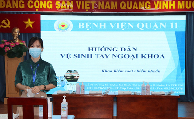 Tập huấn quy trình vệ sinh tay ngoại khoa