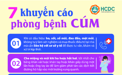 (HCDC) 7 Khuyến cáo phòng bệnh cúm