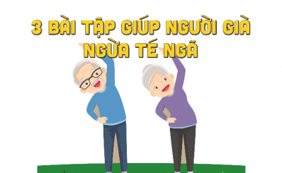 3 bài tập giúp người già ngừa té ngã