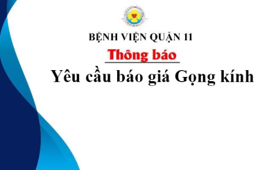 Thông báo yêu cầu báo giá Gọng kính