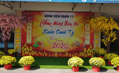 Bệnh viện Quận 11 trang trí Tết để bệnh nhân ấm lòng