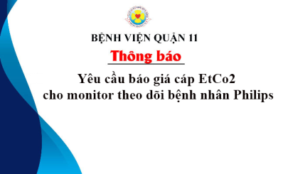 Thông báo yêu cầu báo giá cáp EtCo2 cho monitor theo dõi bệnh nhân Philips