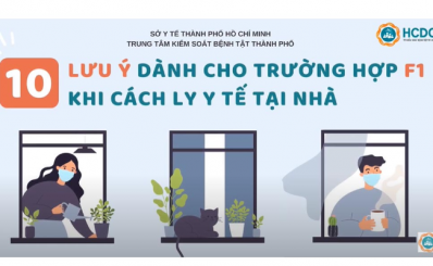 10 điều lưu ý dành cho trường hợp F1 khi cách ly y tế tại nhà