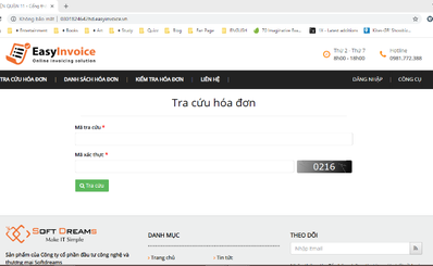 Hướng dẫn tra cứu hóa đơn điện tử