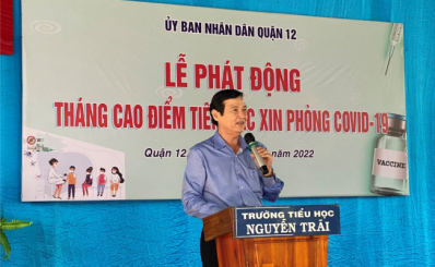 Quận 12: Phát động tháng cao điểm tiêm vắc xin phòng COVID-19