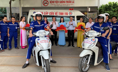 Địa bàn quận 8 đã có thêm loại hình xe cấp cứu 2 bánh