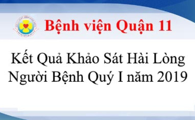 Kết quả khảo sát hài lòng người Bệnh Quý I năm  2019