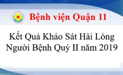 Kết quả khảo sát hài lòng người Bệnh Quý II năm  2019