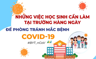 Những việc học sinh cần làm tại trường hàng ngày để phòng tránh mắc bệnh COVID-19